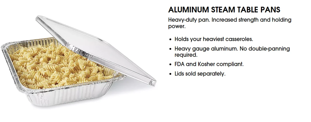 ULINE heavy-duty aluminum steam table pan with lid, the disposable foil tray used to space and isolate culture boxes.